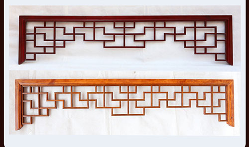 杭州中式花格吊顶门楣挂落仿古落地罩在实际案例中的展示