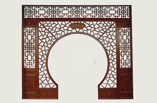 杭州明清落地罩圆形拱月亮门定制