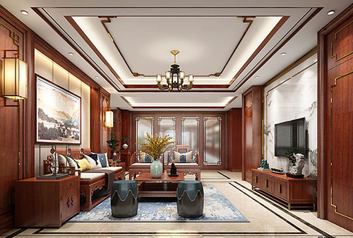 杭州小清新格调的现代简约别墅中式设计装修效果图
