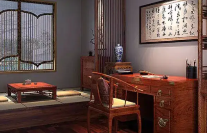 杭州书房中式设计美来源于细节